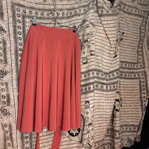 Belle Poque Dusty Rose Flared Swing Skirt With Pockets Women’s Size XL